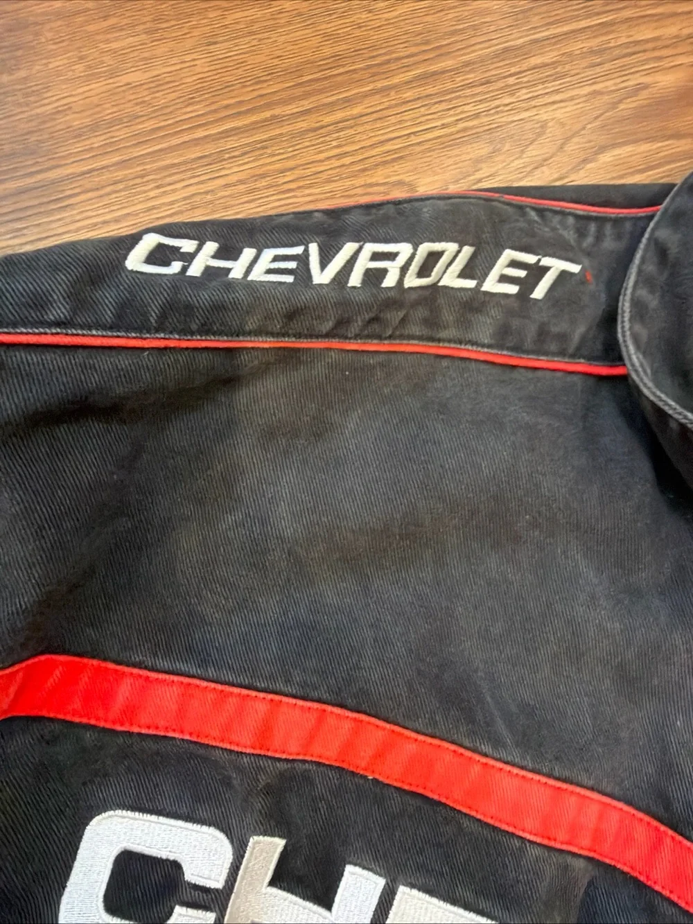 Vintage Chevrolet Racing Men's Black & Red Bomber Jacket